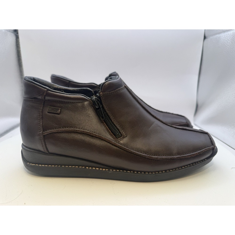 Rieker Anti stress Daphne 52 Women's Size 38 Brown Shearling Lined Dual Zippers